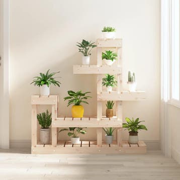 vidaXL Plantenstandaard 92x25x97 cm massief grenenhout, Tuin en Terras, Verzenden, Nieuw