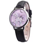Fako - Kinderhorloge - Eenhoorn - Unicorn - Zwart, Verzenden, Nieuw