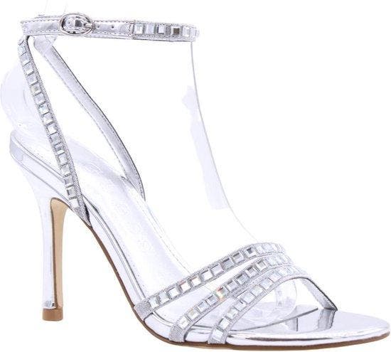 SHOWMODEL Guess Divinit2 Dames Sandalen met Hak - Zilver..., Kleding | Dames, Schoenen, Nieuw, Verzenden