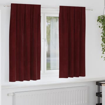 vidaXL Gordijnen 2 st Wijnrood 140 x 175 cm fluweel, Verzenden