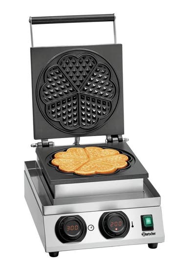 Wafelijzer | MDI 1HW-AL | Hartvormig | Ø210x16mm | 50-300°C, Verzenden, Nieuw in verpakking