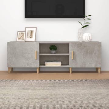 vidaXL Tv-meubel 150x30x50 cm bewerkt hout betongrijs, Verzenden, Nieuw