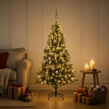 vidaXL Kunstkerstboom met Ballen 120 cm 150 LEDs Warmwit, Verzenden