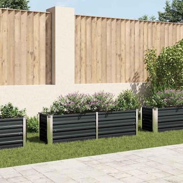 vidaXL Plantenbak verhoogd 160x40x45 cm gegalvaniseerd staal, Verzenden, Nieuw