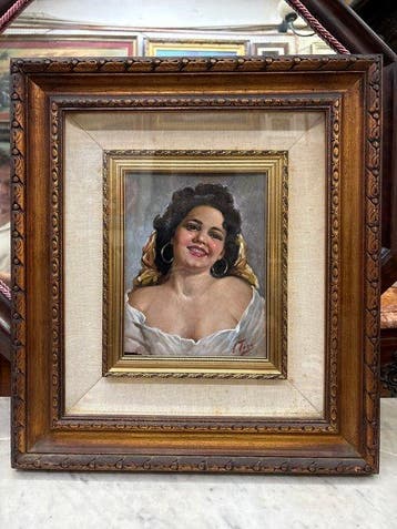 Attilio Toro (1892-1982) - Ritratto di ragazza sorridente