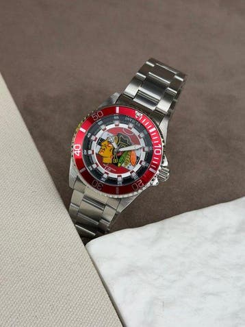 Invicta - NHL Chicago Blackhawks - Zonder minimumprijs -, Handtassen en Accessoires, Horloges | Heren, Nieuw