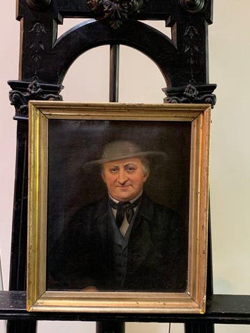 German school (XIX), signed Heintz - Portrait, Antiquités & Art