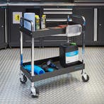 Datona Gereedschapstrolley met 2 opbergvakken - zwart -, Ophalen of Verzenden