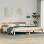 vidaXL Bedframe met hoofdeinde Bruin 200 x 200 cm Massief, Verzenden, Nieuw