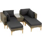 tectake Rotanlounge met aluminium frame Bellaria - natuur, Tuin en Terras, Verzenden, Nieuw