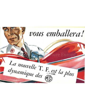 1954 MG TF BROCHURE FRANS, Nieuw
