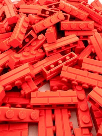 Lego - 150* Masonry Bricks 1x4 lange versie ! - Coral - 2020, Nieuw