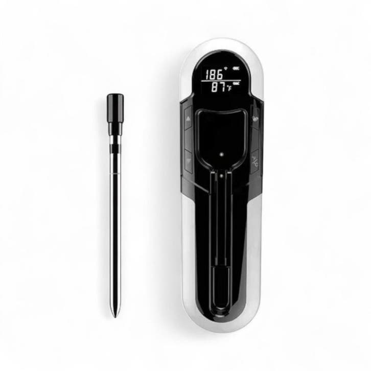 Draadloze BBQ Thermometer Grijs 150 Meter, Doe-het-zelf en Bouw, Thermostaten, Nieuw, Verzenden