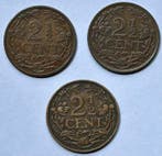Nederland. Wilhelmina. 2 1/2 Cent 1912, 1914, 1919 (Zonder