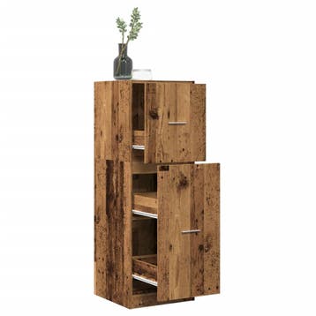 vidaXL Apothekerskast 40x41x118 cm bewerkt hout oud, Verzenden, Nieuw