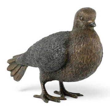 sculptuur, Standing Pigeon - 27 cm in length - 17 cm - Brons