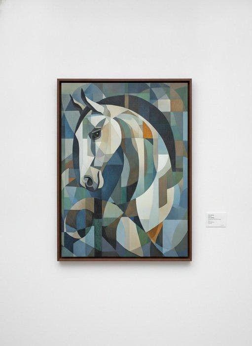 Alwwa Roma - Cabeza de Caballo Azul - XXL - Edición Única, Antiquités & Art, Art | Peinture | Moderne