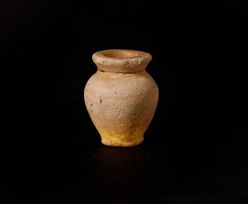 Oude Egypte, alabasteren potje voor kohl - 5 cm