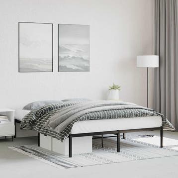 vidaXL Bedframe metaal zwart 160x200 cm, Verzenden