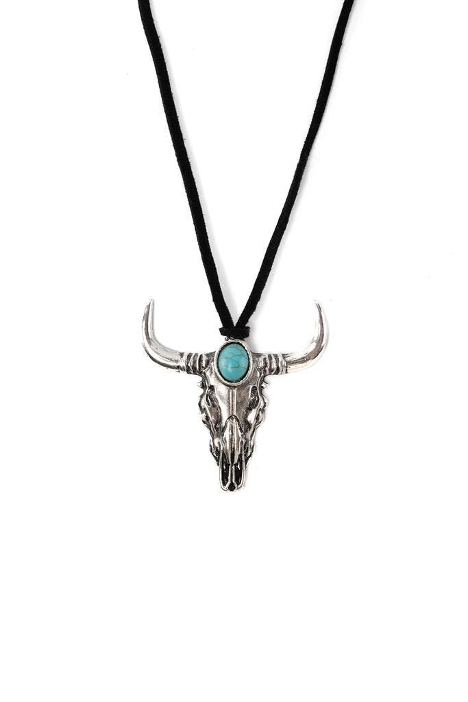 Stier Ketting Cowboy Western Stierenkop Schedel Indianen Cow, Bijoux, Sacs & Beauté, Colliers, Enlèvement ou Envoi