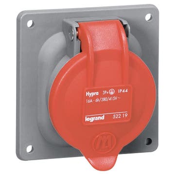 Legrand Hypra inbouwstopcontact 400V 32A 4P IP44 kunststof -, Verzenden