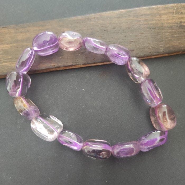 Amethist en Ametrien Armband- 32 g - (1), Collections, Minéraux & Fossiles