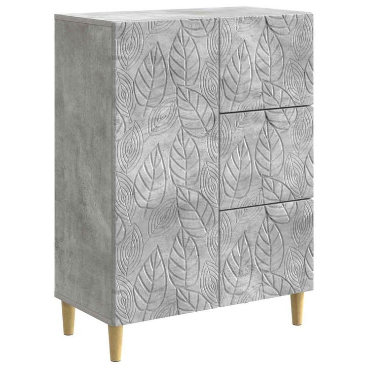 vidaXL Dressoir Betongrijs 66 x 34,5 x 90 cm Bewerkt hout, Huis en Inrichting, Kasten | Dressoirs, Nieuw, Verzenden