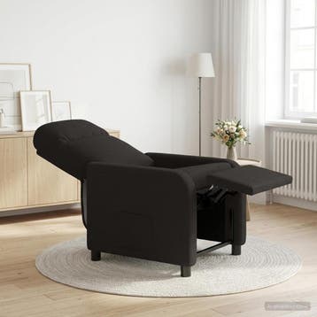 vidaXL Recliner Zwart Bouclé, Verzenden, Nieuw