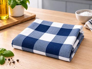 Veiling - 80x Keuken Theedoek - Navy - 100% katoen - 60x60cm