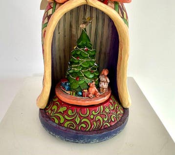 Jim Shore - Kerstbeeldje Enesco - Kerstman muziekdoos - Hars, Diversen, Nieuw