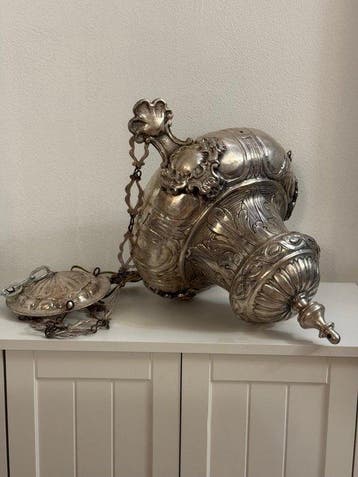 Lampe à suspendre - Cuivre, Plaqué(e) argent - Ancienne