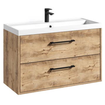 Badkamermeubel Florence 01 80 x 40 cm – Kastanje Eiken, Verzenden