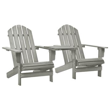 vidaXL Tuinstoelen Adirondack met tafeltje massief vurenhout, Verzenden, Nieuw