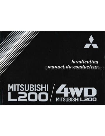 1991 MITSUBISHI L200 INSTRUCTIEBOEKJE NEDERLANDS | FRANS, Auto diversen, Handleidingen en Instructieboekjes