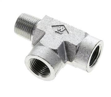 Raccord en T 3/8 NPT Mâle x Femelle Acier 210bar, Verzenden, Nieuw