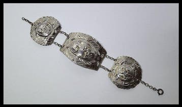 Zilver - Armband - van een oud boekslot 1838