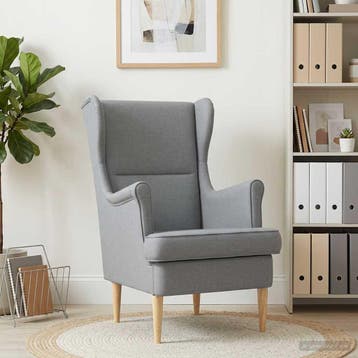 vidaXL Fauteuil Lichtgrijs Stof, Verzenden