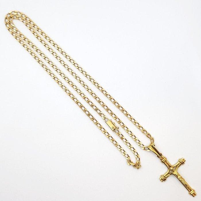 Ketting met hanger - 18 karaat Geel goud, Bijoux, Sacs & Beauté, Bijoux anciens
