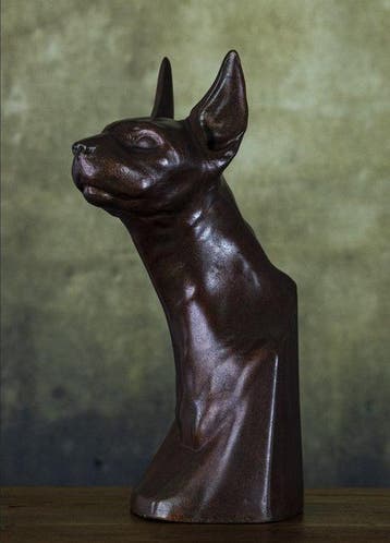 sculptuur, GATTO SPHYNX - 45 cm - Hars - 2023