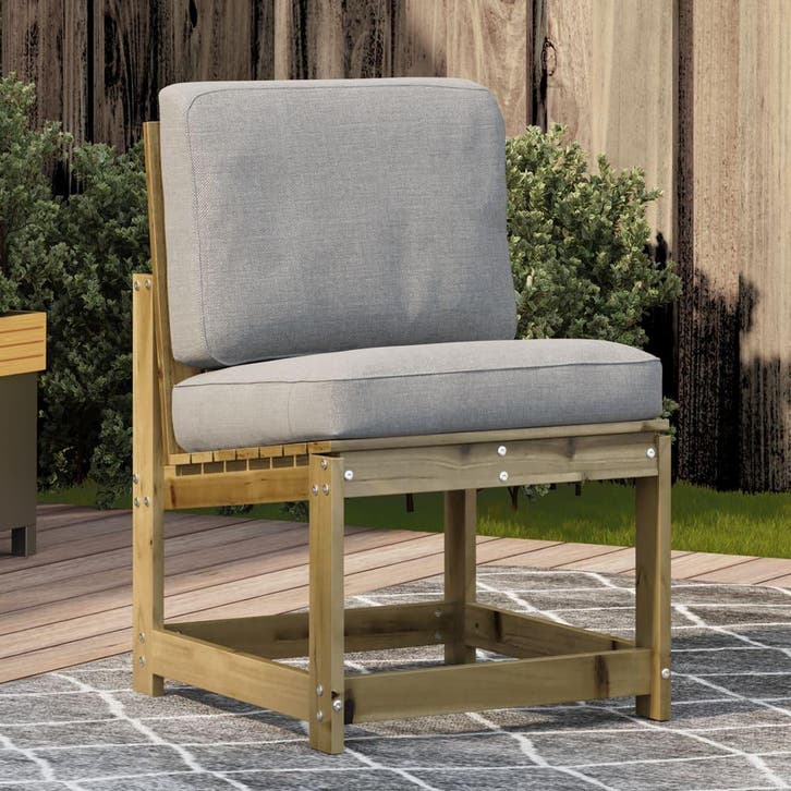vidaXL Tuinstoel 50,5x55x77 cm geïmpregneerd grenenhout, Jardin & Terrasse, Ensembles de jardin, Envoi