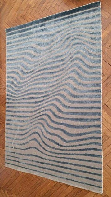 Vloerkleed - 185 cm - 125 cm - Indisch Bhadohi-tapijt, Huis en Inrichting, Nieuw