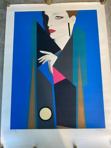 Razzia (XX) - Lithographie publicité Guy Laroche Signée 9/20, Antiek en Kunst