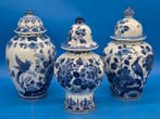 Vase - Original Delfts Blauw RAAM – ensemble de 3 vases, Antiek en Kunst