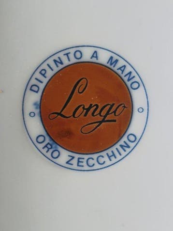 Longo - Bloempot - Porselein - DIP. handgemaakt goud