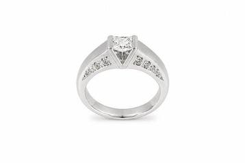 Ring Platina - 0.60ct. tw. Diamant (Natuurlijk) - Diamant -, Nieuw
