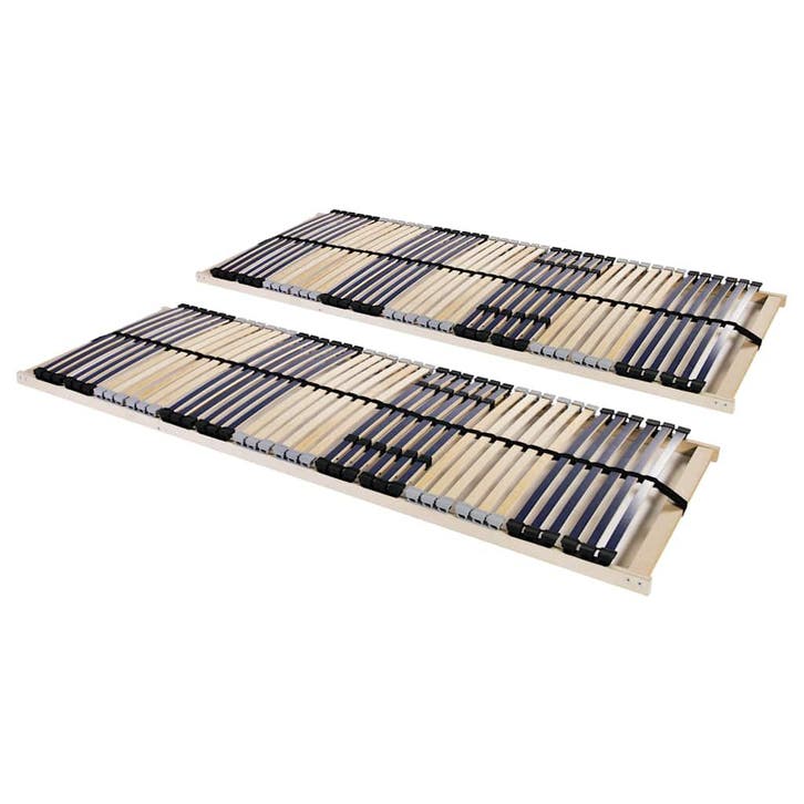 vidaXL Lattenbodems 2 st met 42 latten 7 zones 90x200 cm, Huis en Inrichting, Slaapkamer | Bedden, Nieuw, Verzenden