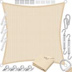 Schaduwdoek - Zonnezeil - Vierkant - 4x4 m - Creme - KESSER®, Tuin en Terras, Verzenden, Nieuw
