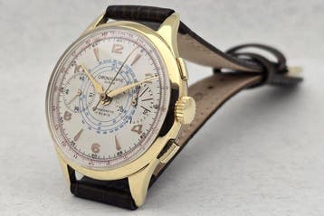 Chronographe Suisse - Cal. Landeron 51 - Plaquê Ouro -
