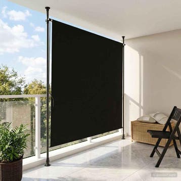 vidaXL Buitenzonwering Rolgordijn Zwart 100 x 270 cm, Verzenden, Nieuw