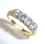 Bague - 14 carats Or jaune - 0.32ct. tw. Diamant (Naturelle), Nieuw